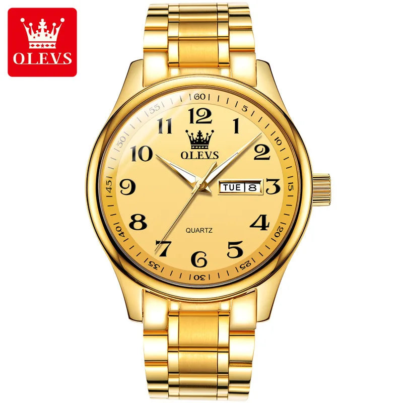 New Olevs 5567 Luxury Men's and Women Set Watches Fashionable and Simple Couple Watches Montre Relojes Women's Quartz Watch Good Vibrations