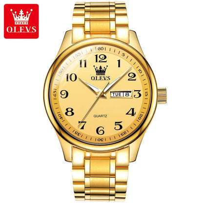 New Olevs 5567 Luxury Men's and Women Set Watches Fashionable and Simple Couple Watches Montre Relojes Women's Quartz Watch Good Vibrations