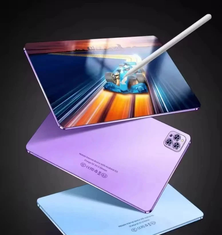 Android Tablets 10.1 Inch Android  With Pinpoint-Sharp Display Panel SIM Card Slot Quad-Core AI Tablets  Gaming Table Face ID Good Vibrations