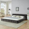 European Modern Style Tufted Queen/King Size Bedframe Low Height Floor Bed Base Wooden Platform Bed Good Vibrations