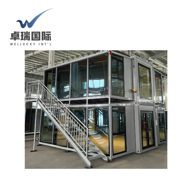 WELLUCKY Portable 20ft Tiny Prefab House China's Low-Cost Pre-Fabricated Shipping Container Home Steel Container House Good Vibrations