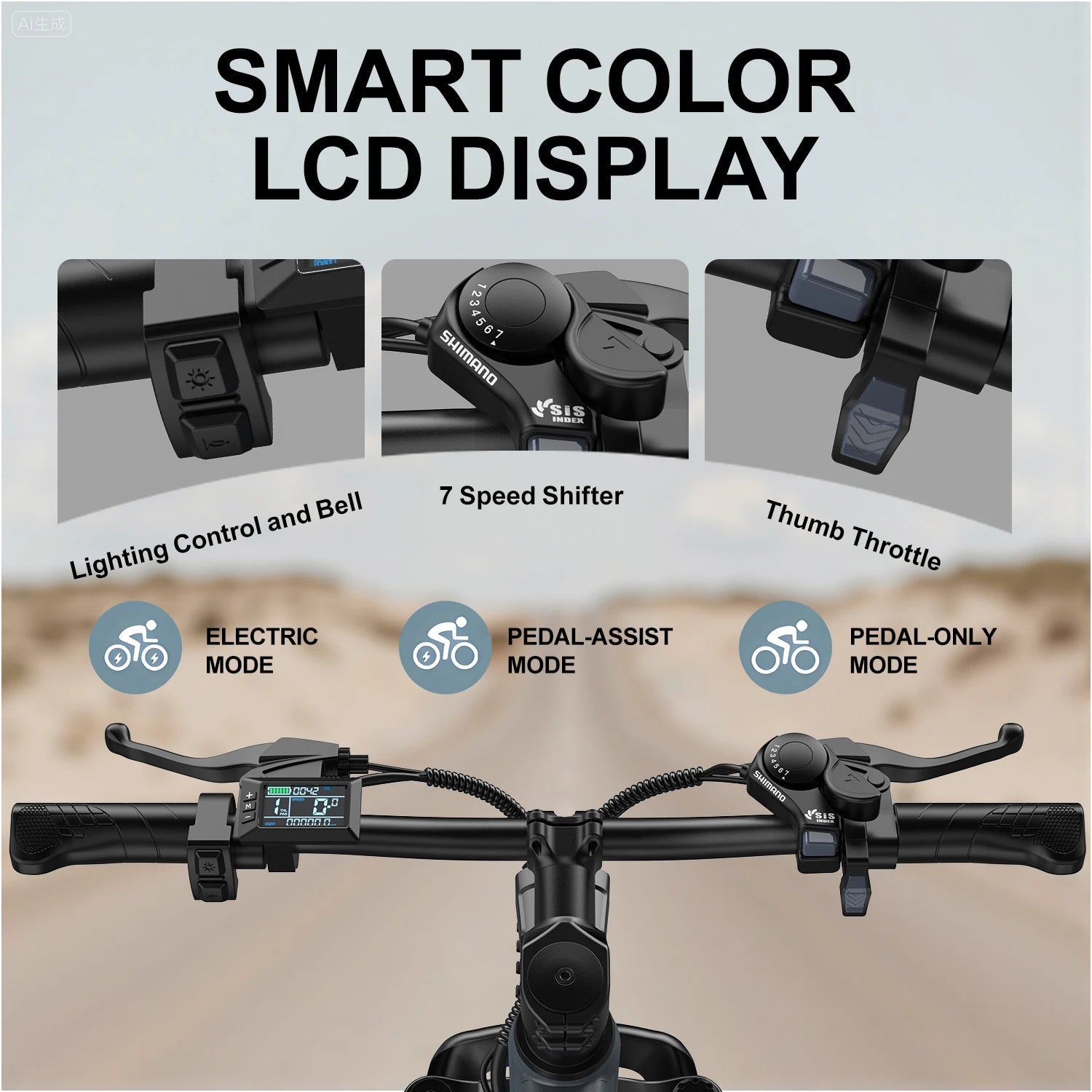 500w 80km Electric Bike Eu Stock Electric Bicycle 24-Inches USA Stock Electric Road Bike Hybrid Ebike with Searchlight Good Vibrations