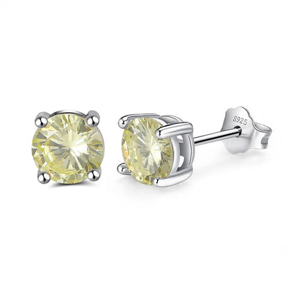 High Quality 925 Sterling Silver Simple and Stylish Four-claw Set with Zirconia Earring Wedding Jewelry for Women Men Wholesale Good Vibrations