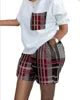 Summer Fashion Casual Printed Short Sleeve Shirt High Waist Shorts 2 Piece Women Outfits Set Suits Good Vibrations