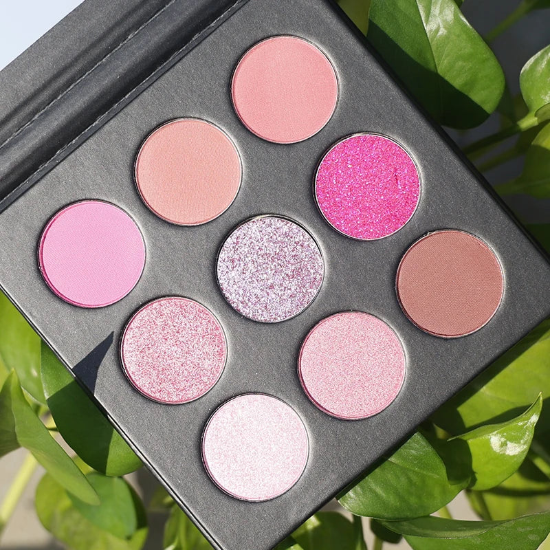 Custom Logo Eye Shadow Palette High Pigmented Nude Matte Makeup Glitter Eye Shadow Palette Private Label Eyeshadow Palette Good Vibrations