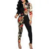 Wholesale Two Piece Set Women Outfits Office Ladies Long Sleeve Print Shirt and Long Pants 2 Piece Casual Pants Set Good Vibrations