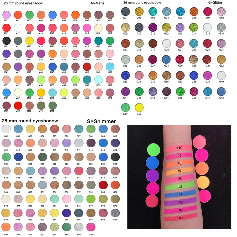 Custom Logo Eye Shadow Palette High Pigmented Nude Matte Makeup Glitter Eye Shadow Palette Private Label Eyeshadow Palette Good Vibrations