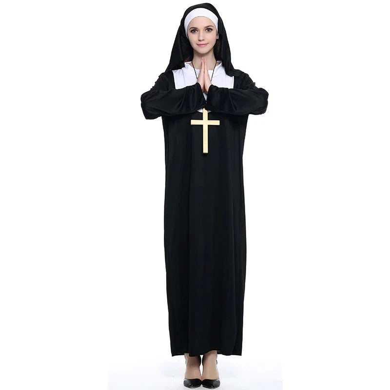 Halloween Costume Cosplay Jesus Christ Outfit Male Missionary Priest the Virgin Mary Priest Nun Bishop Costume Good Vibrations