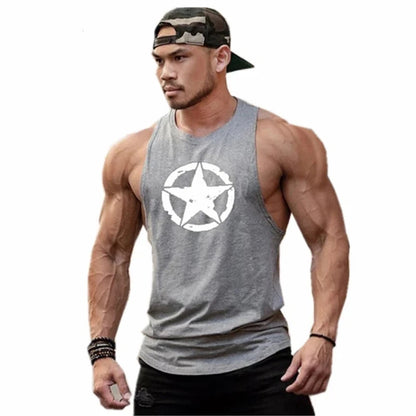 New fashion pure cotton sleeveless shirt vest men's fitness shirt men's undershirt bodybuilding exercise fitness vest fitness me Good Vibrations