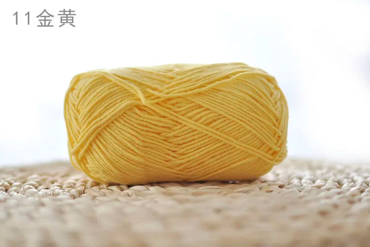 Factory Wholesale Recycled Baby Cotton Yarn 4 Strands of Milk Yarn Bag for Doll Clothes Hand-Knitted High Tenacity for Weaving Good Vibrations