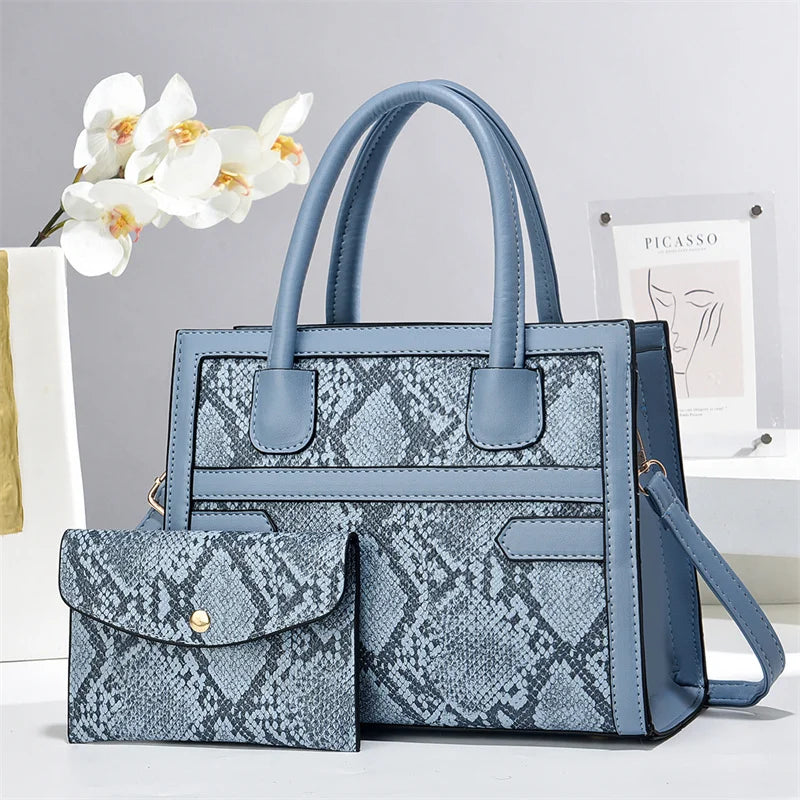 2024 Retro Contrasting Print Casual Tote Handbags Women's Zipper Closure Shopping Shoulder Bag Wholesale Good Vibrations