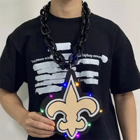 Waterproof New Design Large Size 3D Logo EVA Foam Fan Chain Super Fan Necklace Striking Color and Style Good Vibrations