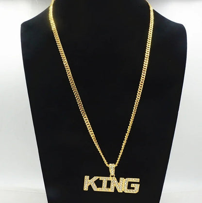 Hip Hop Ice Out Square Crystal S-A-V-A-G-E Letter Pendant Necklace for Men and Women Street One Last Party Trendy Jewelry Gift Good Vibrations