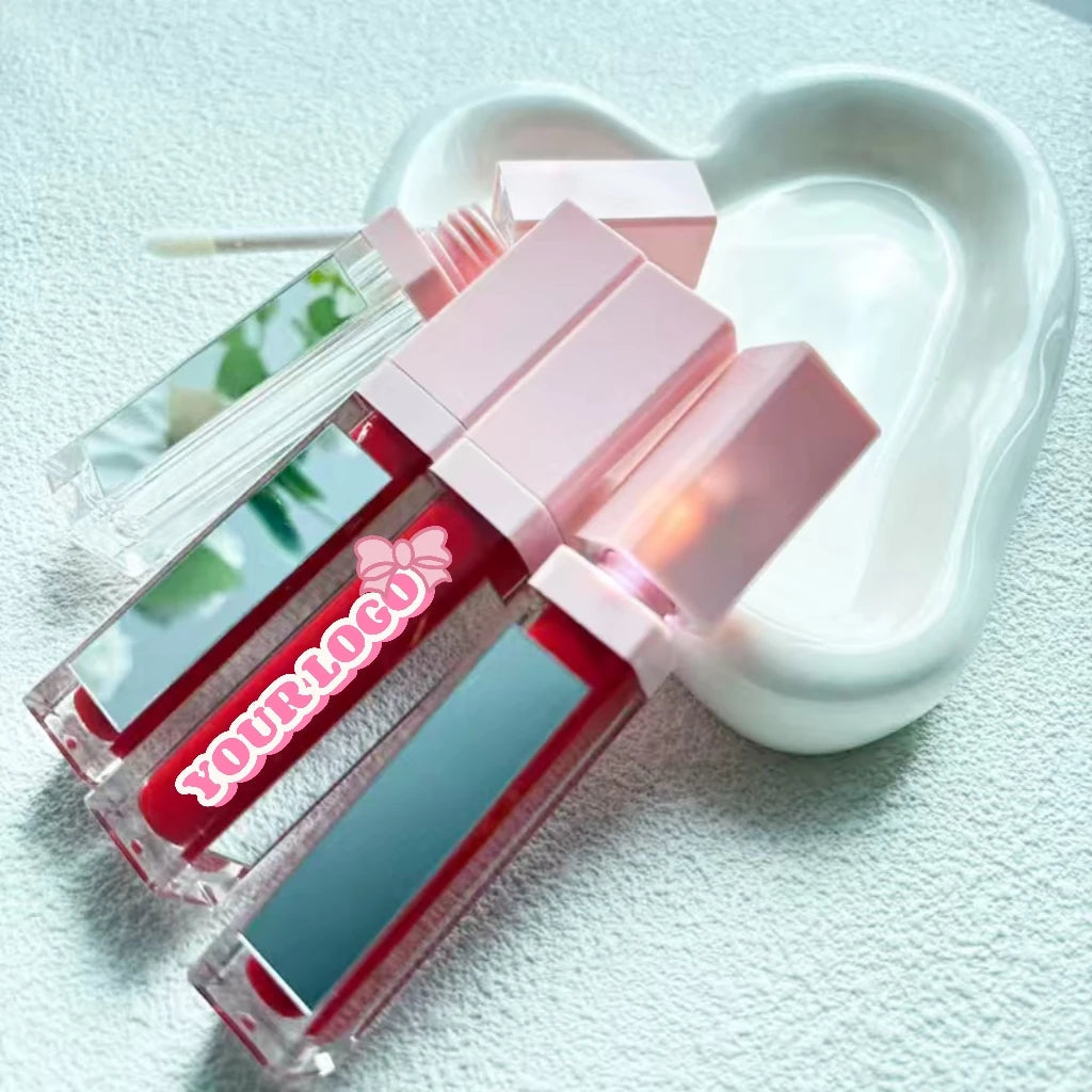 LED Lipgloss High Quality Vegan Personalized LED Tube Pink Hydrating Natural Hyaluronic Acid Liquid Lip Gloss  Wholesale Good Vibrations