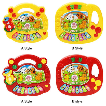 Baby Musical Toy with Animal Sound Kids Piano Keyboard Electric Flashing Music Instrument Early Educational Toys for Children Good Vibrations