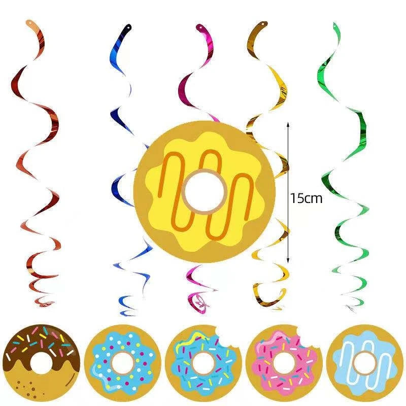 Dessert Series Party Supplies French Fries Burger Ice Cream Donuts Children’s Birthday Baby Bathing Decoration Dessert Series P Good Vibrations