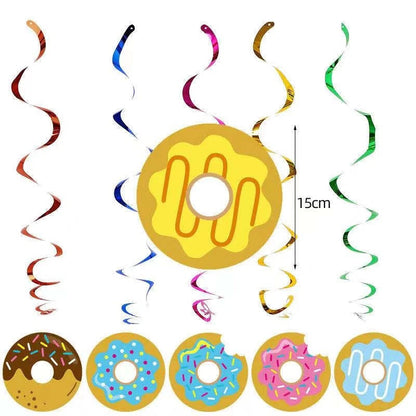 Dessert Series Party Supplies French Fries Burger Ice Cream Donuts Children’s Birthday Baby Bathing Decoration Dessert Series P Good Vibrations