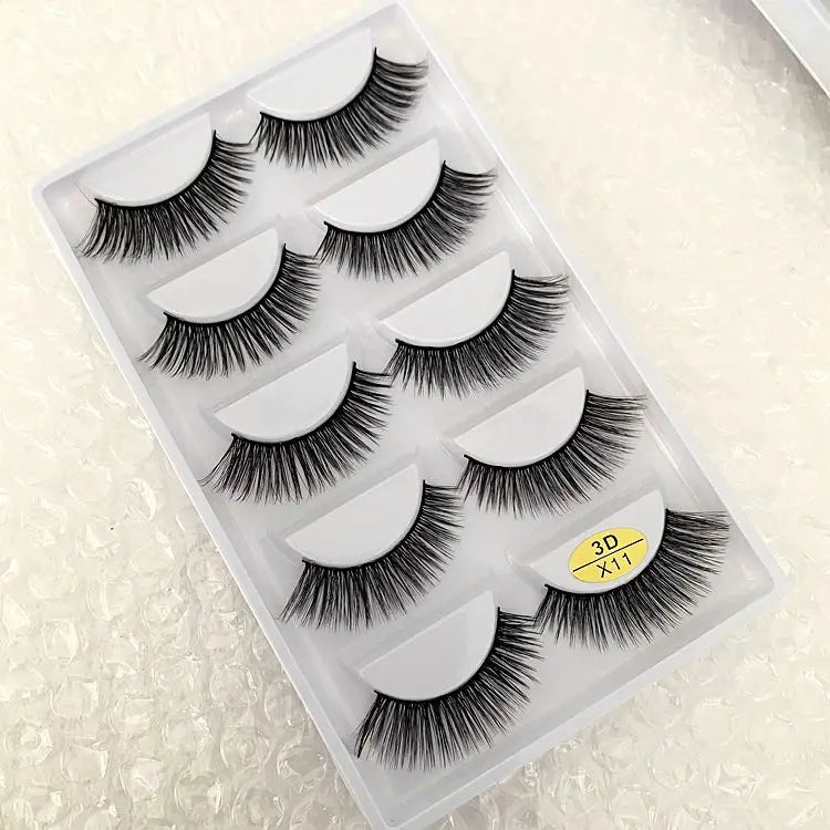 5 Pairs Multipack 3D Soft Mink Hair False Eyelashes Handmade Wispy Fluffy Long Lashes Natural Eye Makeup Tools Faux H13 E08 E01 Good Vibrations