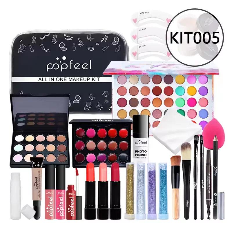 HOT 20 Styles New Fashion Eye Shadow POPFEEL Birthday Gift Makeup Gift Set ALL in ONE Full Professional Makeup Kit for Girl Good Vibrations