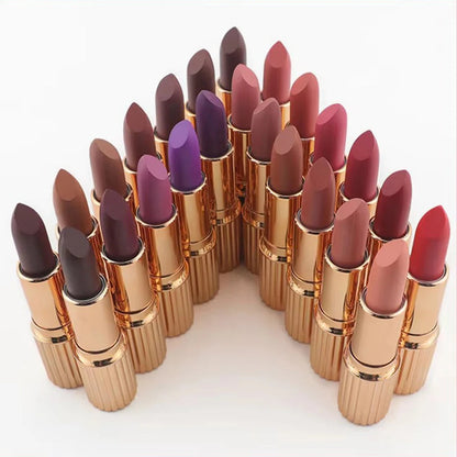 Custom Logo Nude Lipstick Set Private Label Matte Lipstick Tubes Low MOQ for Fashion Style Makeup Own Brand Lip Gloss Good Vibrations
