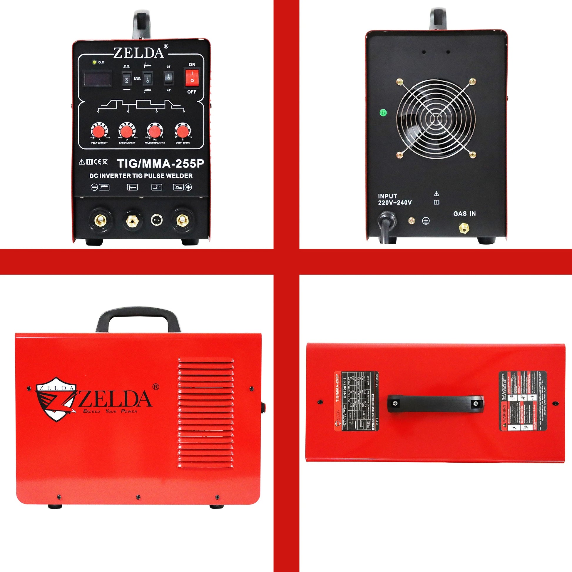 Zelda TIG MMA 250A Inversora Soldadora Electrica Soldadora Mini Welding Machine Good Vibrations