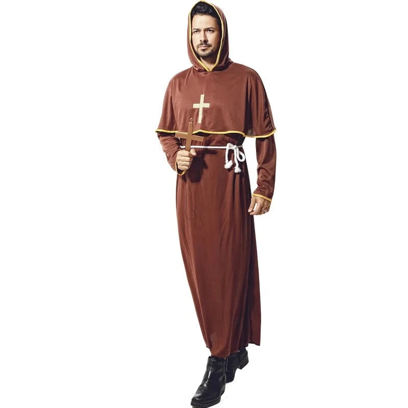Halloween Costume Cosplay Jesus Christ Outfit Male Missionary Priest the Virgin Mary Priest Nun Bishop Costume Good Vibrations