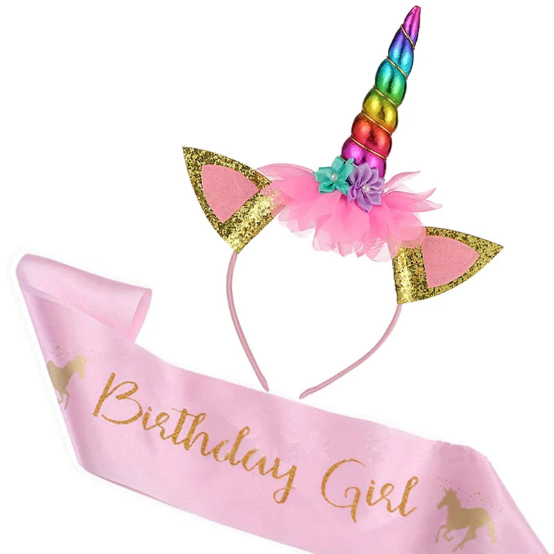 Unicorn Decoration Birthday Party Decor Kids Unicorn Disposable Tableware set Unicornio Baby Shower Girl Birthday Party Supplies Good Vibrations