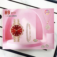 New H9pro Smart Watch 1.39 AMOLED H9 Pro Smart Watch Serie Women Waterproof Wristwatch Female Ladies Smartwatch Fashion Diamond Good Vibrations