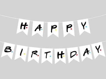 Friends TV show happy birthday party paper banner friend theme party suitable for friends birthday party decoration Good Vibrations