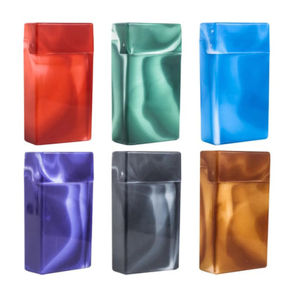 Fashion Ultra Thin Plastic Cigarette Case Storage Hand Roll Business Card Box Holder Pocket Gift Good Vibrations