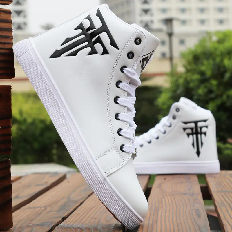Vulcanized Sneakers Male Comfortable High Top Shoes Men Autumn Spring 2022 Fashion Mens Shoes Vulcanize Shoes Good Vibrations