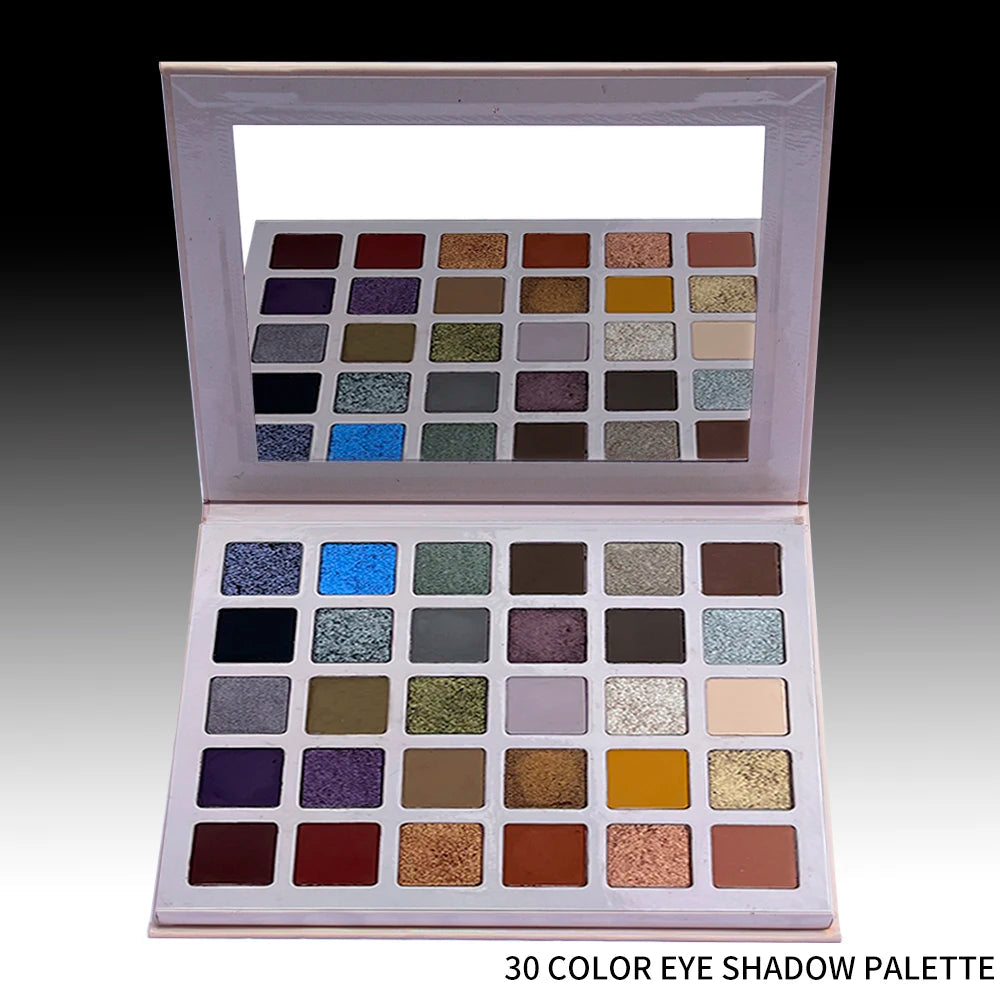 Wholesale High Pigment Creamy Buttery 30 Colors Eye Shadow Palette Makeup With Private Label Good Vibrations
