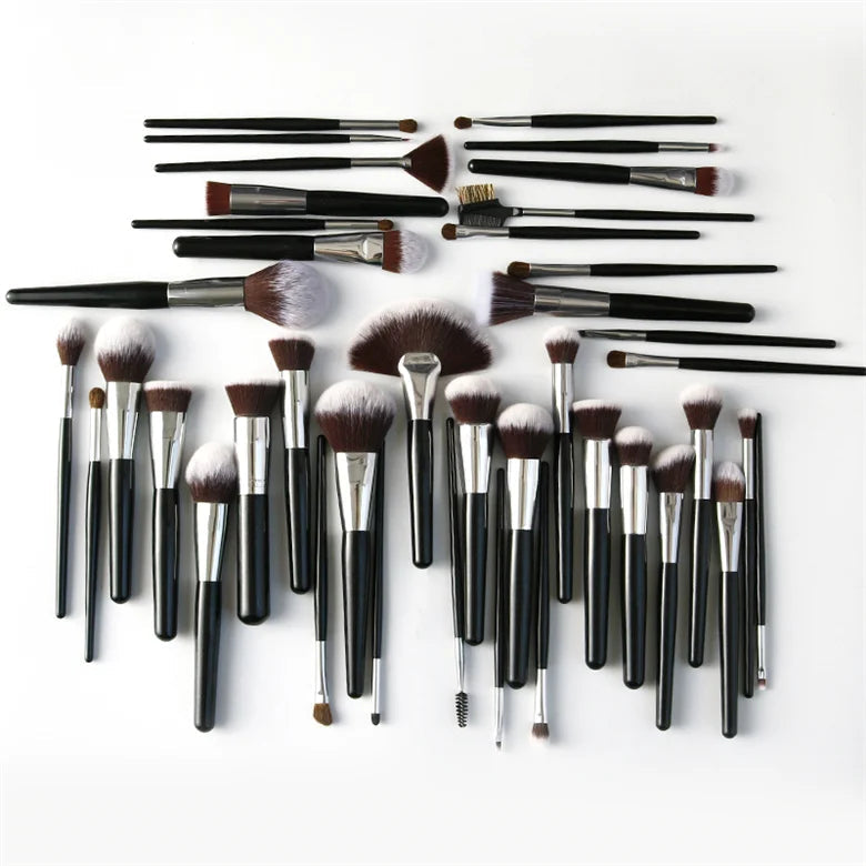 ZNY Professional 5-40 Pcs Black Wholesale Makeup Brushes Set Powder Foundation Highlight Eyebrow Eye Shadow Brushes Makeup Good Vibrations