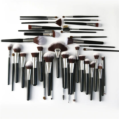 ZNY Professional 5-40 Pcs Black Wholesale Makeup Brushes Set Powder Foundation Highlight Eyebrow Eye Shadow Brushes Makeup Good Vibrations