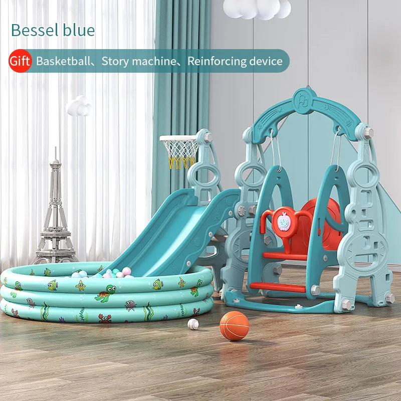 Hot Selling Indoor Playground Equipment HDPE/PE Material Sliding Slide Swing Set Playhouse Combination for Daycare Baby Play Good Vibrations