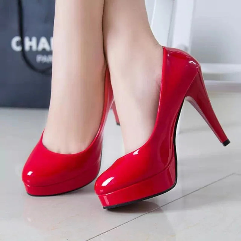 Femmes Hauts Talons Women Fashion Classic High Heel Shoes Lady Office Grey High Heel Shoes Female Pumps Wedding Shoes 34-42 Good Vibrations