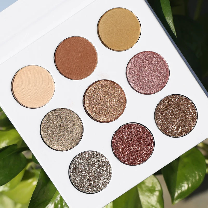 Custom Logo Eye Shadow Palette High Pigmented Nude Matte Makeup Glitter Eye Shadow Palette Private Label Eyeshadow Palette Good Vibrations