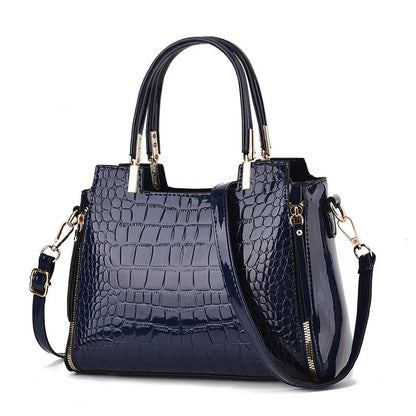 2024 New Crocodile Pattern Large Capacity Versatile Fashion Retro Simple Elegant Temperament Women's Shoulder Bag Good Vibrations