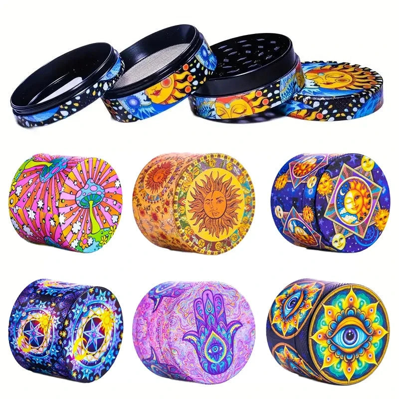 50MM Metal Tobacco Grinder for Kitchen Multifunctional Spice Crusher Kitchen Wholesale 4-layer Metal Smoking Mill Spice Grinder Good Vibrations