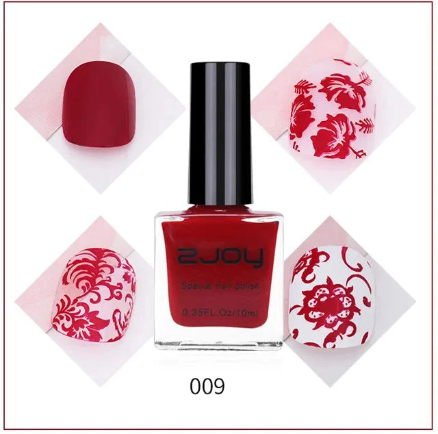 Nail Art Stamping Polish 10ML Semi-permanent varnish Printing UV Varnish Stamp for Nails Polishes Lacquer Top Coat Gel Polish #@ Good Vibrations