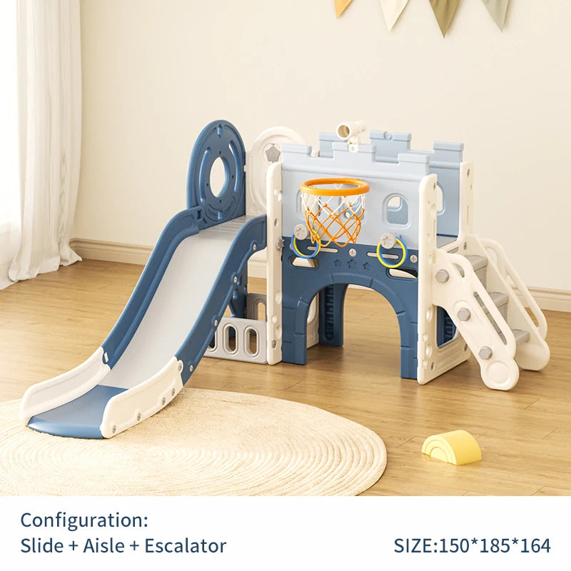 Pirate Ship Indoor Playhouse Slide Baby Plastic Toy for Toddlers Kids Home Playground Playroom Equipment Garden Shopping Mall Good Vibrations