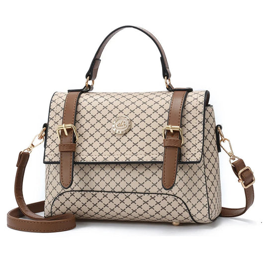 New Academic Style Leisure Time Soft Leather Fashion Trend Luxury Handbags Shoulder Bag Women's Messenger Bags Good Vibrations