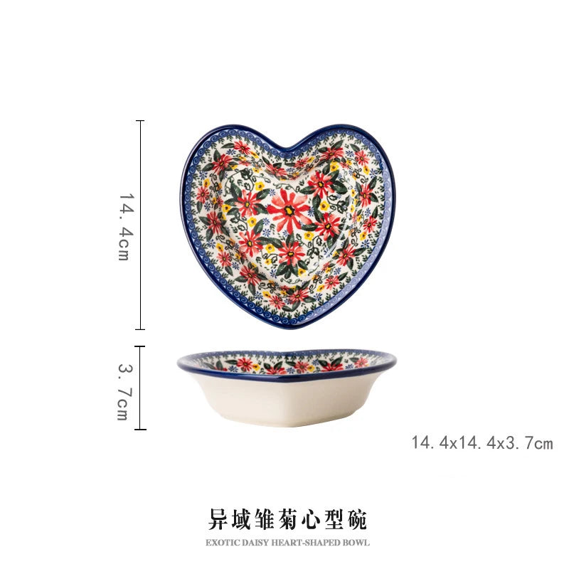 LingAo     Ceramic noodle bowl, double-ear bowl, plate tableware set Good Vibrations