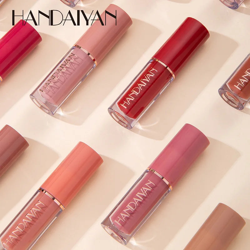 Handaiyan 12 Colors Lip Gloss Set Liquid Lipstick Set Labiales Matte Professional Oem Good Vibrations