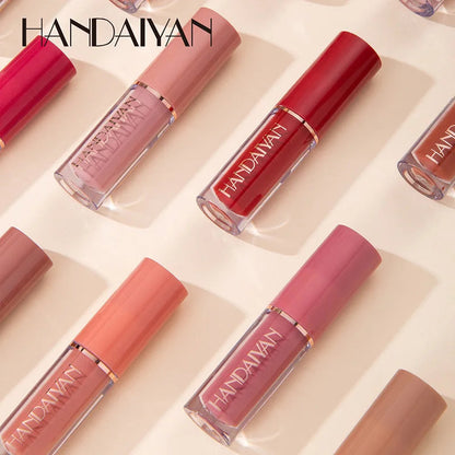 Handaiyan 12 Colors Lip Gloss Set Liquid Lipstick Set Labiales Matte Professional Oem Good Vibrations