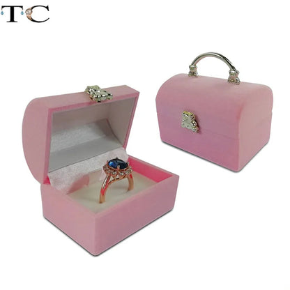 Creative Velvet Jewelry Box Mini Container Ring Box Earrings Rings Storage Box Small Accessories Display Gift Box Good Vibrations
