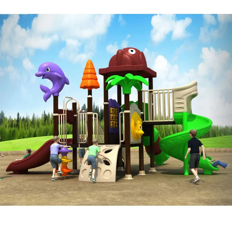 Stainless Steel Slide Outdoor Kids Playhouse Playground Equipment Garden School Usage Children's Playtime Residential Park Areas Good Vibrations