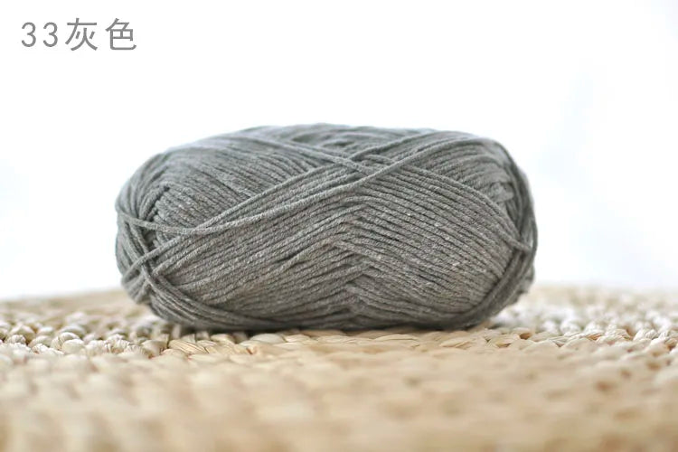 Factory Wholesale Recycled Baby Cotton Yarn 4 Strands of Milk Yarn Bag for Doll Clothes Hand-Knitted High Tenacity for Weaving Good Vibrations