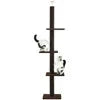 Dark Brown Tall Cat Tree Tower Handmade Classic Indoor Carpet Cat Bed with Wool and Sisal Scratching Post Pole for Kittens Good Vibrations