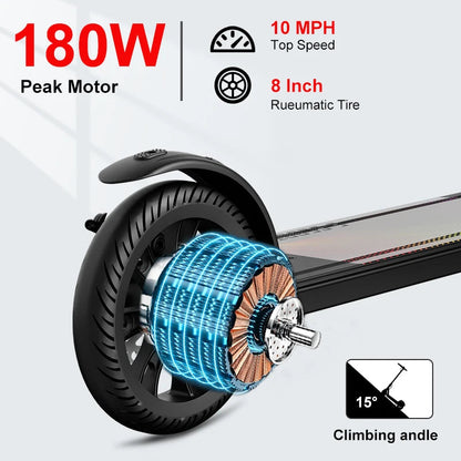 Battery Electric Bike Skateboard 180w 24v Kids City Electric Scooter for Teenagers With Led Light Good Vibrations